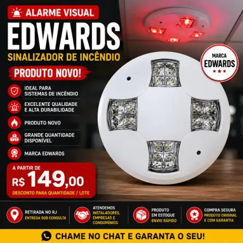 LOTE FECHADO - ALARME VISUAL EDWARDS GCVWN - 252 PEÇAS