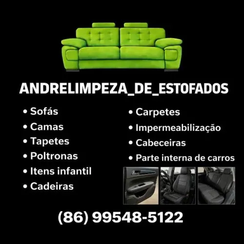 Limpeza de estofados e parte interna de carros