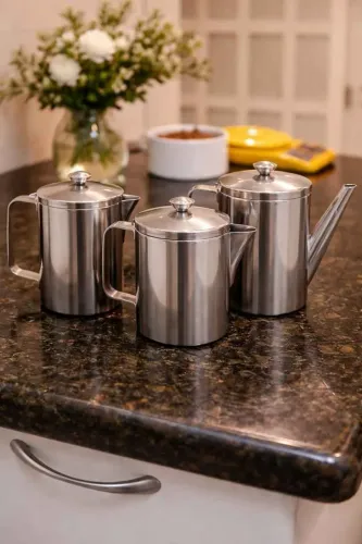 Conjunto Chá, café e leite em Inox - PERFEITO PARA O DIA DAS MÃES