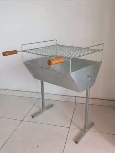 Churrasqueira Portátil Grelha Móvel Completa