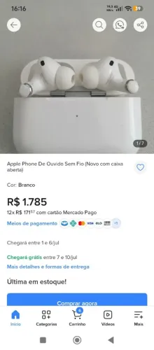 Fone de ouvido aiphone 