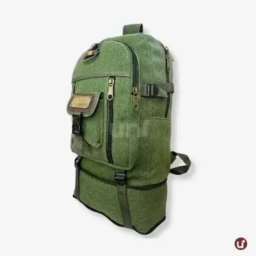 Mochila Masculina Lona 50 Litros Viagem Passeio Motoboy Esporte Trilha