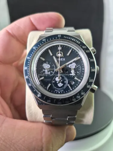 Relogio Timex Q Peanuts Snoopy Ed. Especial Chrono 40mm