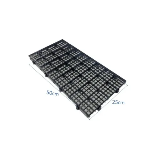 12 Pçs Palete Estrado Plástico Preto 25x50x2,5cm Piso