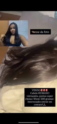 VENDE- SE CABELO HUMANO VIETNAMITA PONTAS CHEIAS