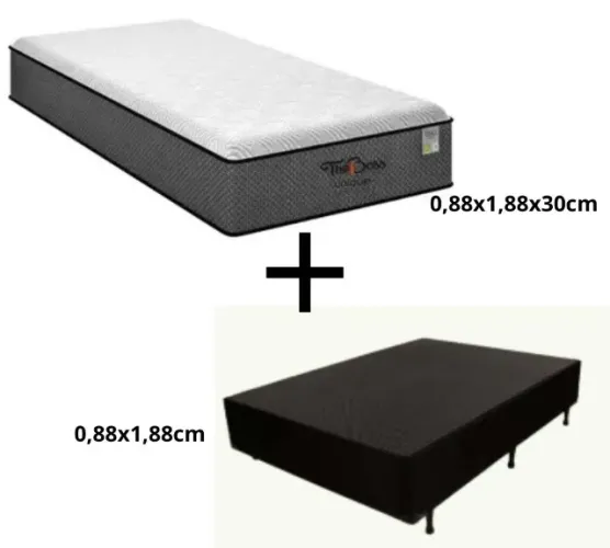 Conjunto Box de Solteiro The Boss 0,88x1,88x30cm - Plumatex