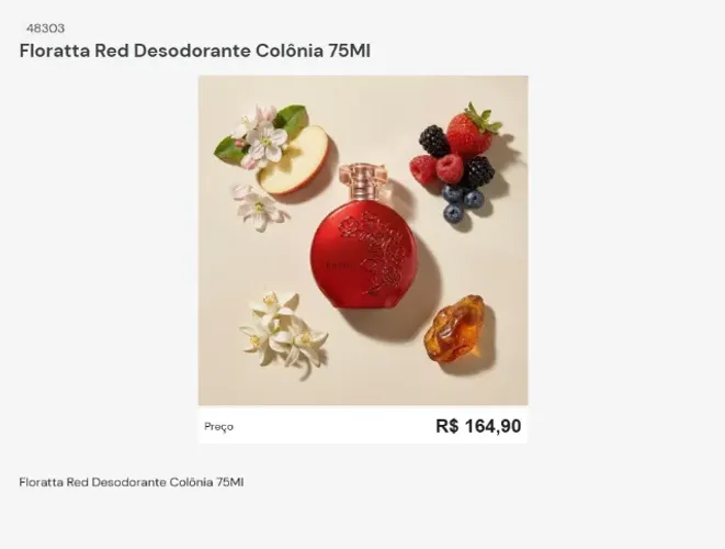 Floratta Red Desodorante Colônia 75Ml