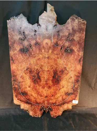 Tampo de Canifistula Burl para Guitarra/Baixo Carved/Drop