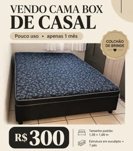Cama box + colchão