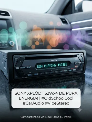 Radio Som Automotivo Sony Xplod CDX-S2017X MP3 52Wx4 - Conservado