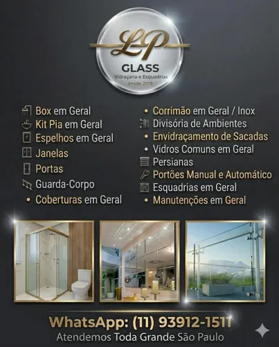 Vidraçaria, box, sacada, guarda corpo