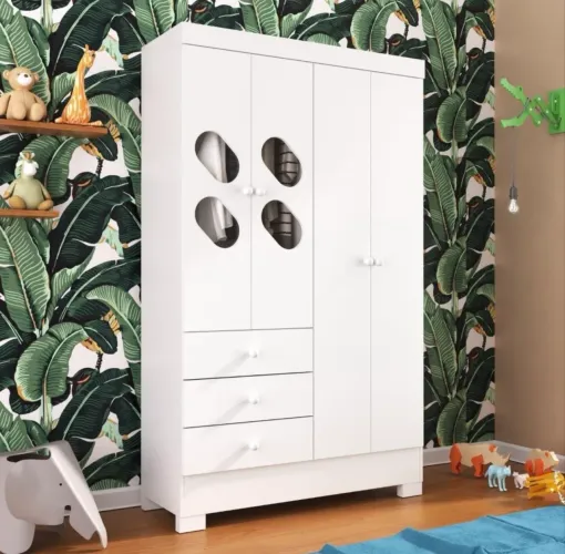 Guarda Roupa Infantil Branco