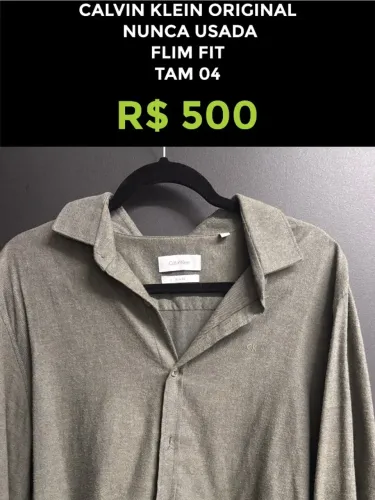 CAMISA CALVIN KLEIN NOVA SLIMFIT TAMANHO 04