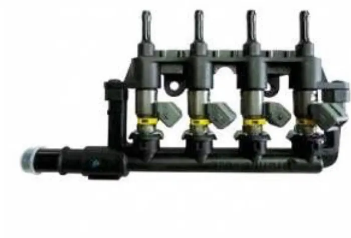 Flauta completa Fiat Siena 1.4 8v Tetrafuel circuito GNV