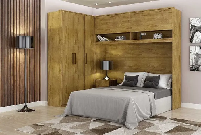 Quarto roupeiro modulado casal 100% MDF 