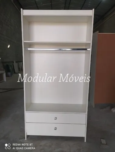 Cabideiro com Maleiro e 2 Gavetas - 100% MDF
