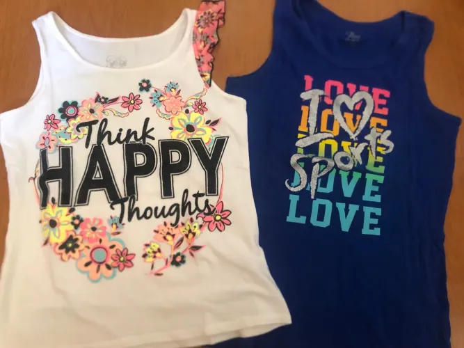 Duas Blusas Infantis Menina tam 12/14 importadas justice e children place