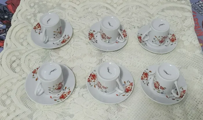 Conjunto - Jogo de Xícaras de café DM Brasil (Novo).