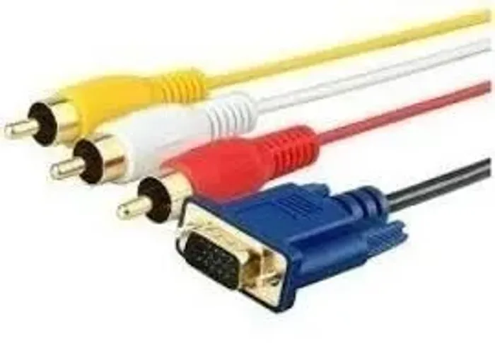 Cabo Conversor Adaptador Entra Vga Sai Rca S-video Pc Na Tv