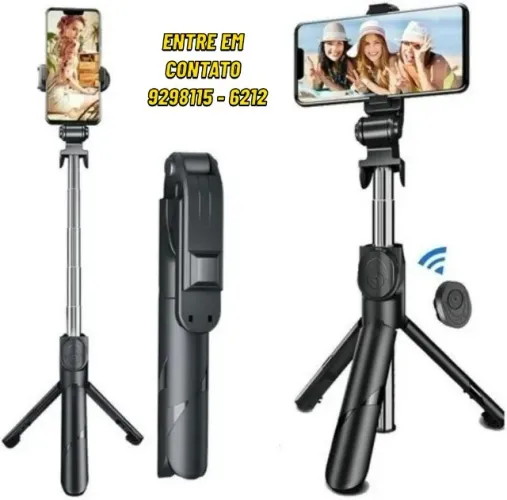 Bastão Pau de Selfie Bluetooth Tripé- Entregas 9h as 22h