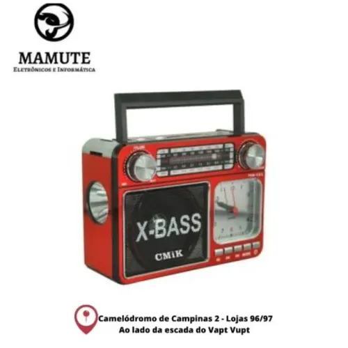Radio Retro Am Fm Bluetooth Sw Usb Cartao Sd Aux Mp3 Lanterna Relogio