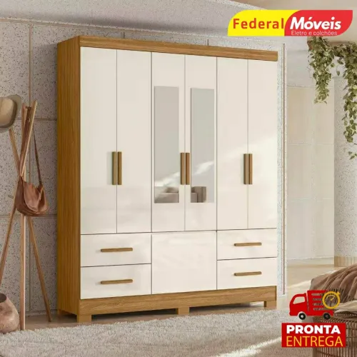 Guarda Roupa 7 Portas e 4 Gavetas Novo Pronta Entrega