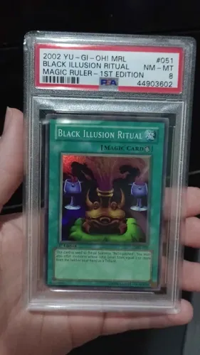 Yu-Gi-Oh! Black Illusion Ritual 1ª Edição PSA 8 MRL-051