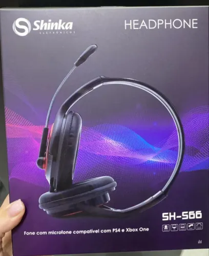 Headphone Com Microfone Sh-s66 Plug P3 Preto Shinka Loja Coimbra COmputadores Entregamos