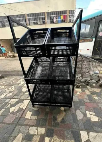 Fruteira Cesto metal para supermercado