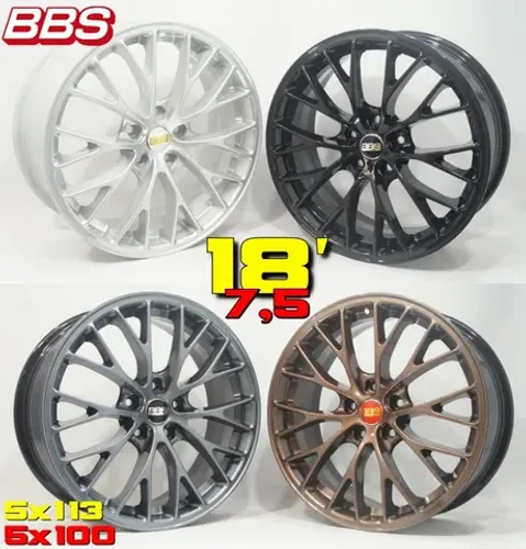 Roda aro 18 Bbs preta dourada prata grafite 5x100 jogo novo 