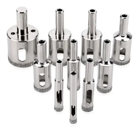 Brocas Serra Copo Diamantadas 10pcs de 6 A 30mm para Vidro Mármore Granito Porcelanato