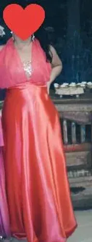 Vestido longo de festa rosa pink/Madrinha