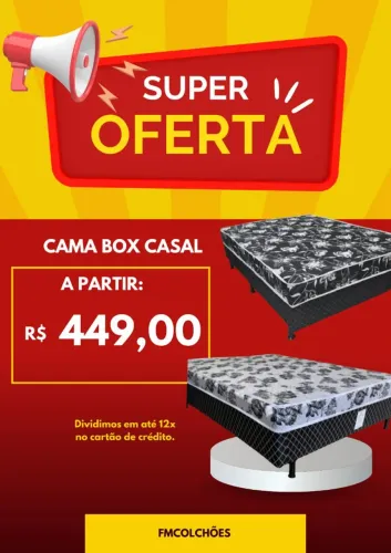 Cama Box Casal Super Oferta - R$ 449,00