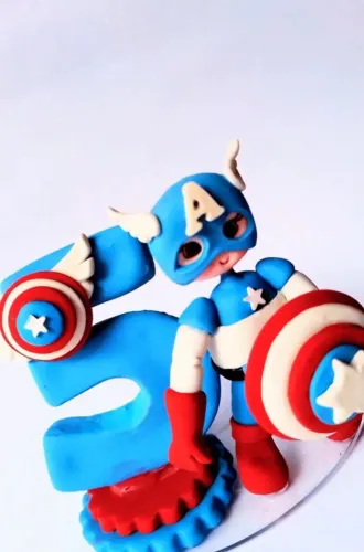 Topo de Bolo Capitão América 