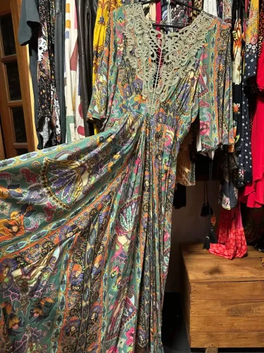 Vestido Longo Estampado Boho Chique