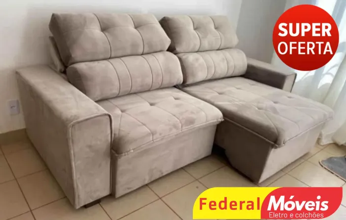 Sofá Retrátil 3 lugares - Super Oferta!