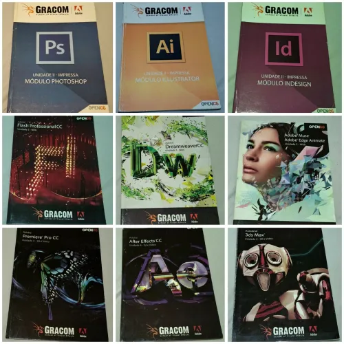Kit dr Apostilas Gracom Adobe & Autodesk (Visual Effects, Design, Web e 3D) Open CG