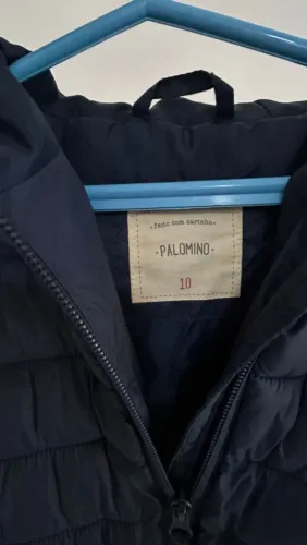 Jaqueta puffer azul marinho Tam 10