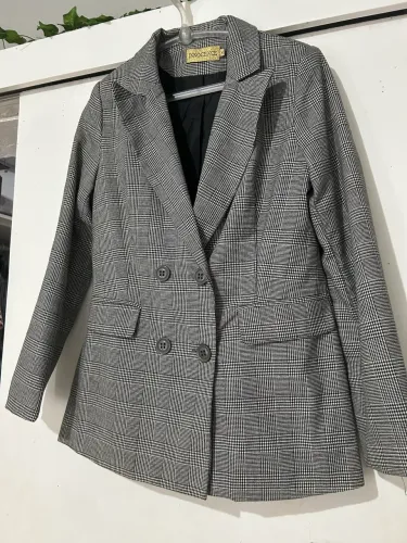 Blazer feminino xadrez 