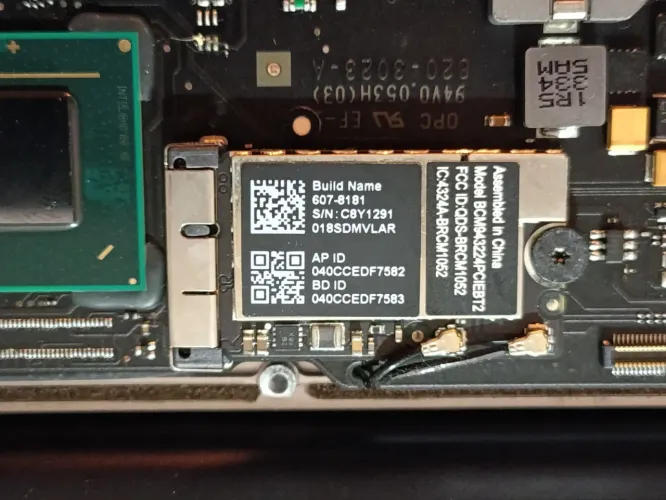 Placa Wireless WiFi Bluetooth MacBook