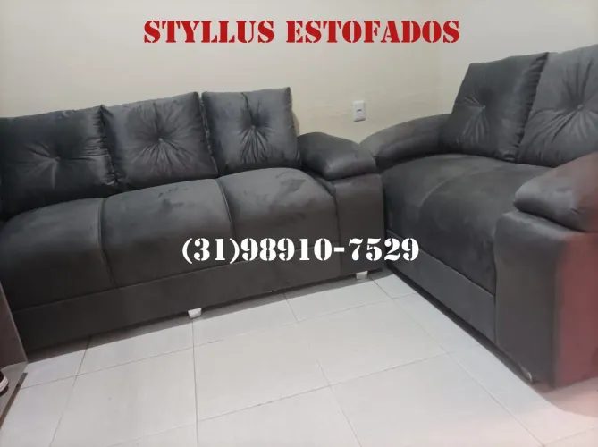 Conjunto de sofá de 2 e 3 lugares