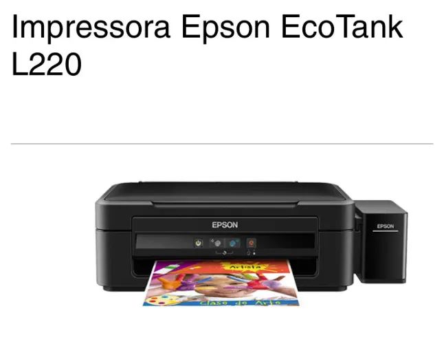 Impressora Epson Tanque de Tinta L220 muito nova. Com almofadas trocadas e revisada.