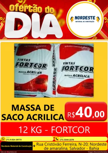 MASSA ACRILICA 12 KG - FORTCOR