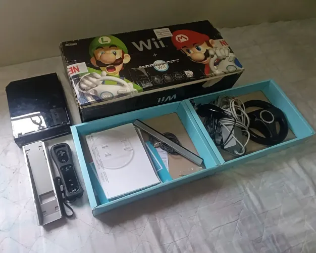 Nintendo Wii Edição Mario Kart Completa