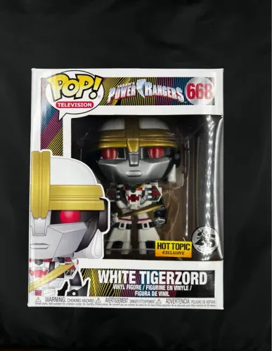 Funko Pop! White Tigerzord Power Rangers 668 Hot Topic Exclusive