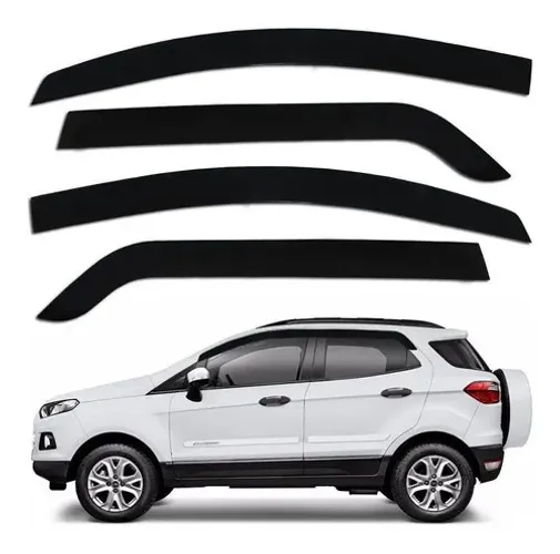 Jogo Calha Defletores Chuva Slim Ecosport 18,19,20,21 Fume