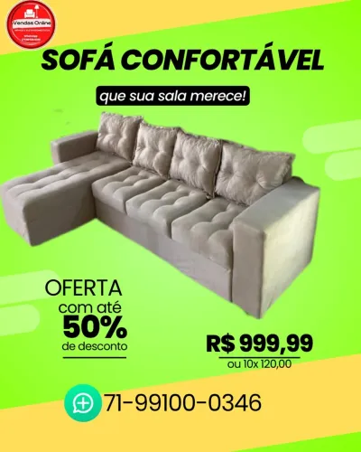 Sofá 4 lugares frete grátis R$ 999,99 a vista