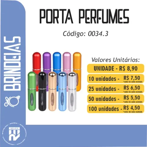 Porta Perfume Personalizados a Laser - Brindes Personalizados Brindeias