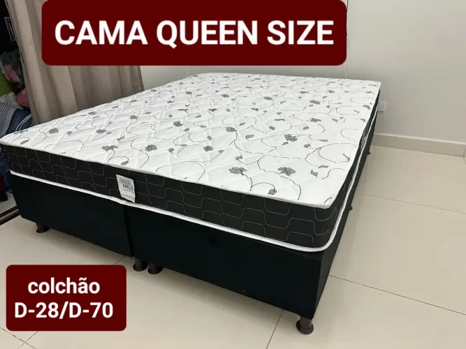 Cama Queen Size com Colchão D-70 novo garantia promoção