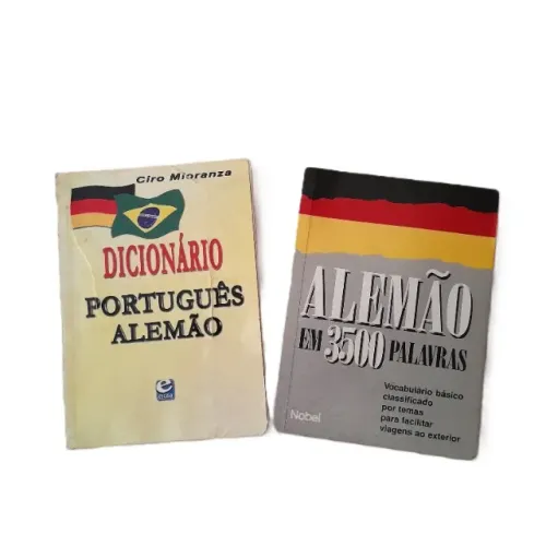 kit 2 dicionários português/alemão em 3500 palavras